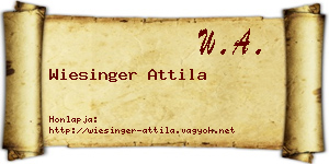 Wiesinger Attila névjegykártya