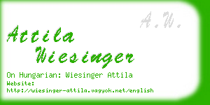 attila wiesinger business card